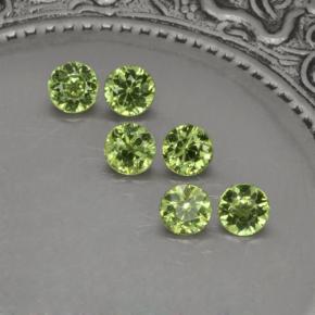 Granato demantoide naturale verde da 1,40 ct, taglio rotondo, VVS-VS