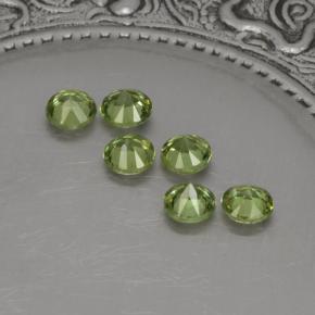 Granato demantoide naturale verde da 1,40 ct, taglio rotondo, VVS-VS