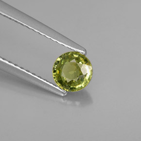 Granato demantoide naturale verde da 0,61 ct, taglio rotondo, VVS-VS