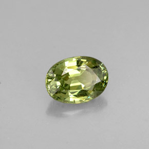 Granato demantoide naturale verde da 0,62 ct, taglio ovale, VS