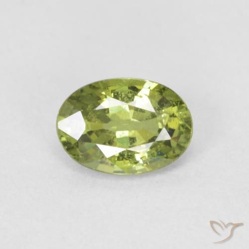 0.59ct Naturale Verde oliva Granato demantoide, Ovale, VS-SI