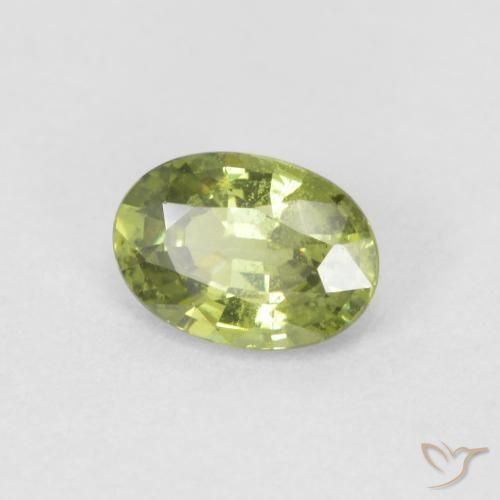 Granato demantoide Verde oliva naturale da 0.59 ct, Ovale, VS-SI