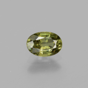 Granato demantoide naturale verde da 0,65 ct, taglio ovale, VS