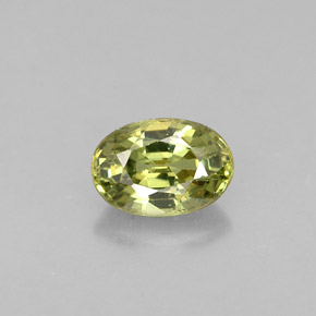 Granato demantoide naturale verde da 0,63 ct, taglio ovale, VVS-VS