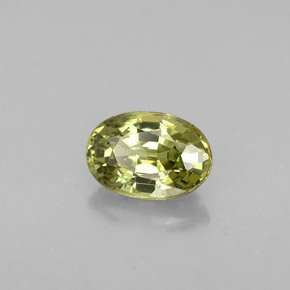 Granato demantoide naturale verde da 0,63 ct, taglio ovale, VVS-VS