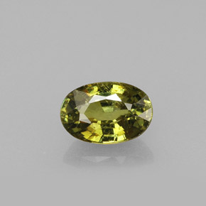 Granato demantoide naturale giallo da 0,65 ct, taglio ovale, VS-SI