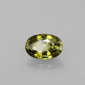 Granato demantoide naturale giallo da 0,65 ct, taglio ovale, VS-SI