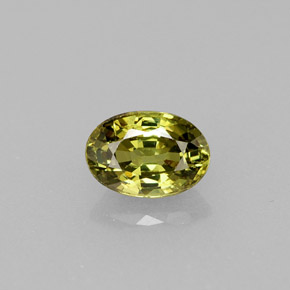 Granato demantoide naturale verde da 0,65 ct, taglio ovale, VVS-VS