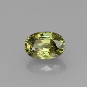 Granato demantoide naturale verde da 0,75 ct, taglio ovale, VVS-VS
