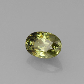 Granato demantoide naturale verde da 0,75 ct, taglio ovale, VVS-VS