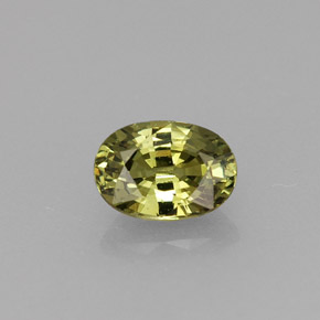Granato demantoide naturale verde da 0,70 ct, taglio ovale, VVS-VS