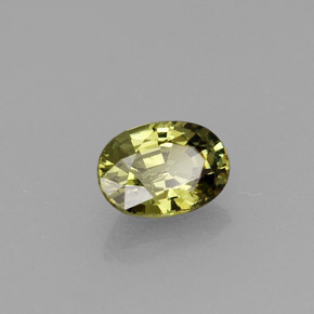 Granato demantoide naturale verde da 0,70 ct, taglio ovale, VVS-VS