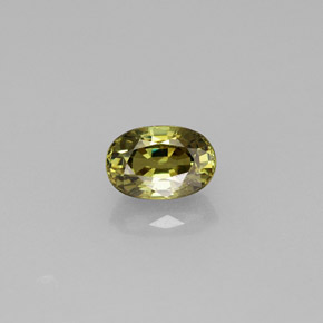 Granato demantoide naturale giallo da 0,77 ct, taglio ovale, VVS-VS