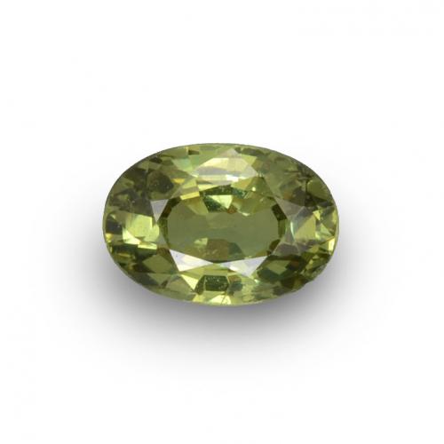 Granato demantoide naturale verde da 0,65 ct, taglio ovale, VVS-VS