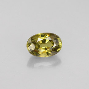 Granato demantoide naturale verde da 0,75 ct, taglio ovale, VVS-VS