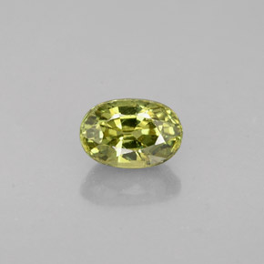 Granato demantoide naturale verde da 0,75 ct, taglio ovale, VVS-VS