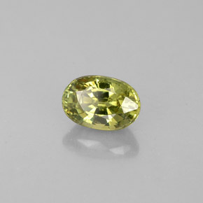 Granato demantoide naturale verde da 0,75 ct, taglio ovale, VVS-VS