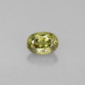 Granato demantoide naturale verde da 0,71 ct, taglio ovale, VS
