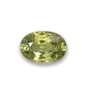 Granato demantoide naturale verde da 0,53 ct, taglio ovale, VS
