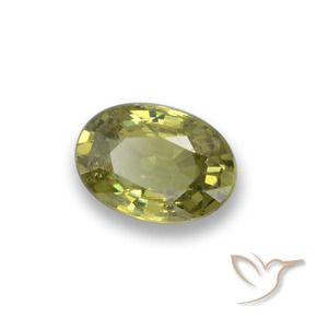 Granato demantoide Verde terroso chiaro naturale da 0.53 ct, Ovale, VS
