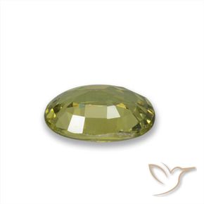 Granato demantoide Caldo bosco verde naturale da 0.57 ct, Ovale, VVS-VS