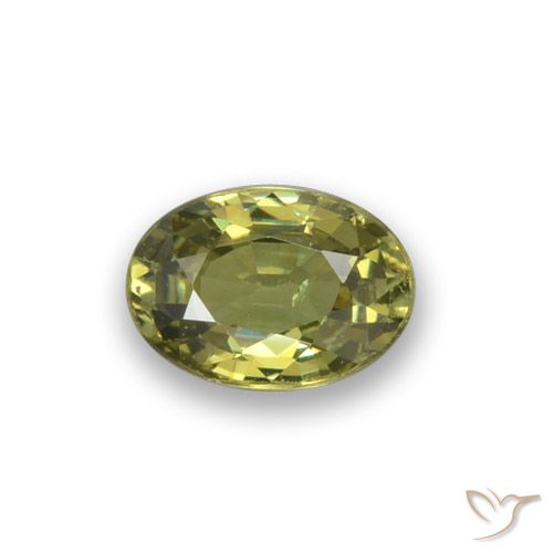 0.56ct Naturale Giallo medio Granato demantoide, Ovale, VVS-VS
