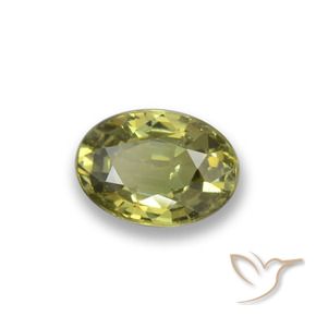 Granato demantoide Giallo medio naturale da 0.56 ct, Ovale, VVS-VS