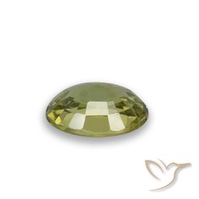 Granato demantoide Giallo medio naturale da 0.56 ct, Ovale, VVS-VS