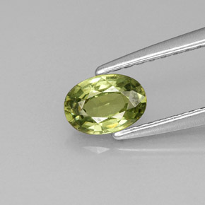 Granato demantoide naturale verde da 0,53 ct, taglio ovale, VVS-VS