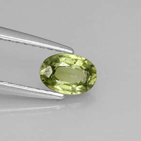 Granato demantoide naturale verde da 0,53 ct, taglio ovale, VVS-VS
