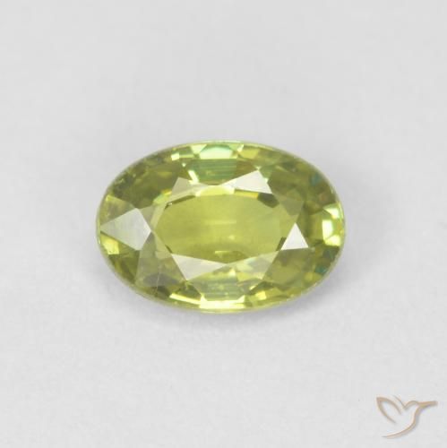 0.55ct Naturale Caldo terroso verde Granato demantoide, Ovale, VVS-VS