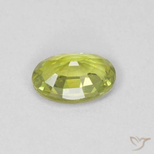 Granato demantoide Caldo terroso verde naturale da 0.55 ct, Ovale, VVS-VS