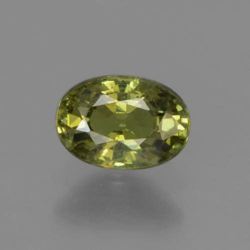 Granato demantoide Verde scuro naturale da 0.62 ct, Taglio ovale, VS