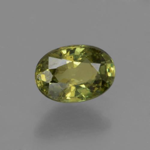 Granato demantoide Verde scuro naturale da 0.62 ct, Taglio ovale, VS
