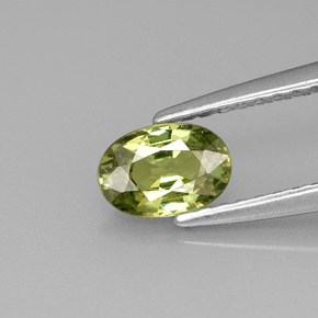 Granato demantoide naturale verde da 0,59 ct, taglio ovale, VVS-VS