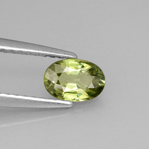 Granato demantoide naturale verde da 0,59 ct, taglio ovale, VVS-VS