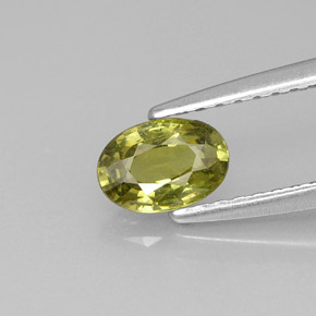 Granato demantoide naturale verde da 0,57 ct, taglio ovale, VVS-VS