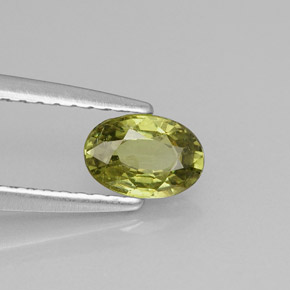 Granato demantoide naturale verde da 0,57 ct, taglio ovale, VVS-VS