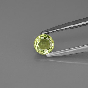 Granato demantoide naturale verde da 0,38 ct, taglio rotondo, VS