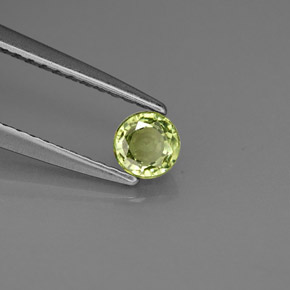 Granato demantoide naturale verde da 0,38 ct, taglio rotondo, VS
