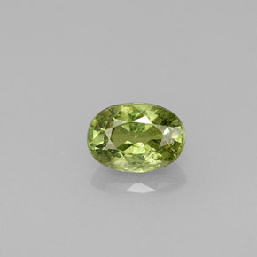 Granato demantoide naturale verde da 0,67 ct, taglio ovale, VS