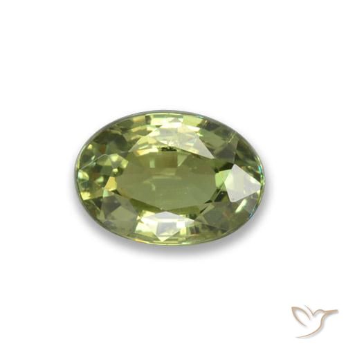 Granato demantoide naturale verde da 0,65 ct, taglio ovale, VS