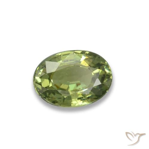 Granato demantoide naturale verde da 0,65 ct, taglio ovale, VS
