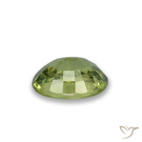 Granato demantoide naturale verde da 0,65 ct, taglio ovale, VS