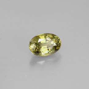 Granato demantoide naturale verde da 0,71 ct, taglio ovale, VS