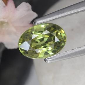 Granato demantoide naturale verde da 0,58 ct, taglio ovale, VS