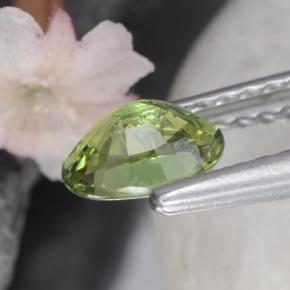 Granato demantoide naturale verde da 0,58 ct, taglio ovale, VS
