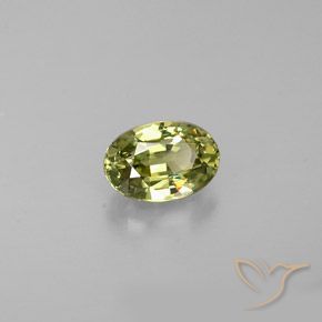 Granato demantoide Giallo medio naturale da 0.57 ct, Ovale, VS