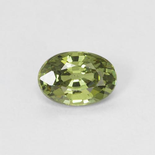 Granato demantoide naturale giallo da 0,58 ct, taglio ovale, VS