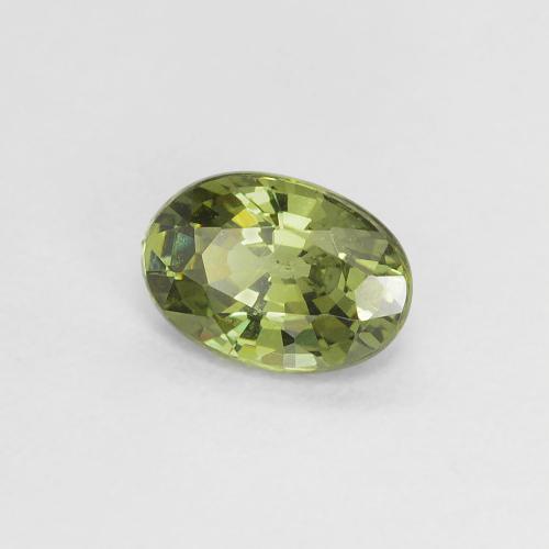 Granato demantoide naturale giallo da 0,58 ct, taglio ovale, VS